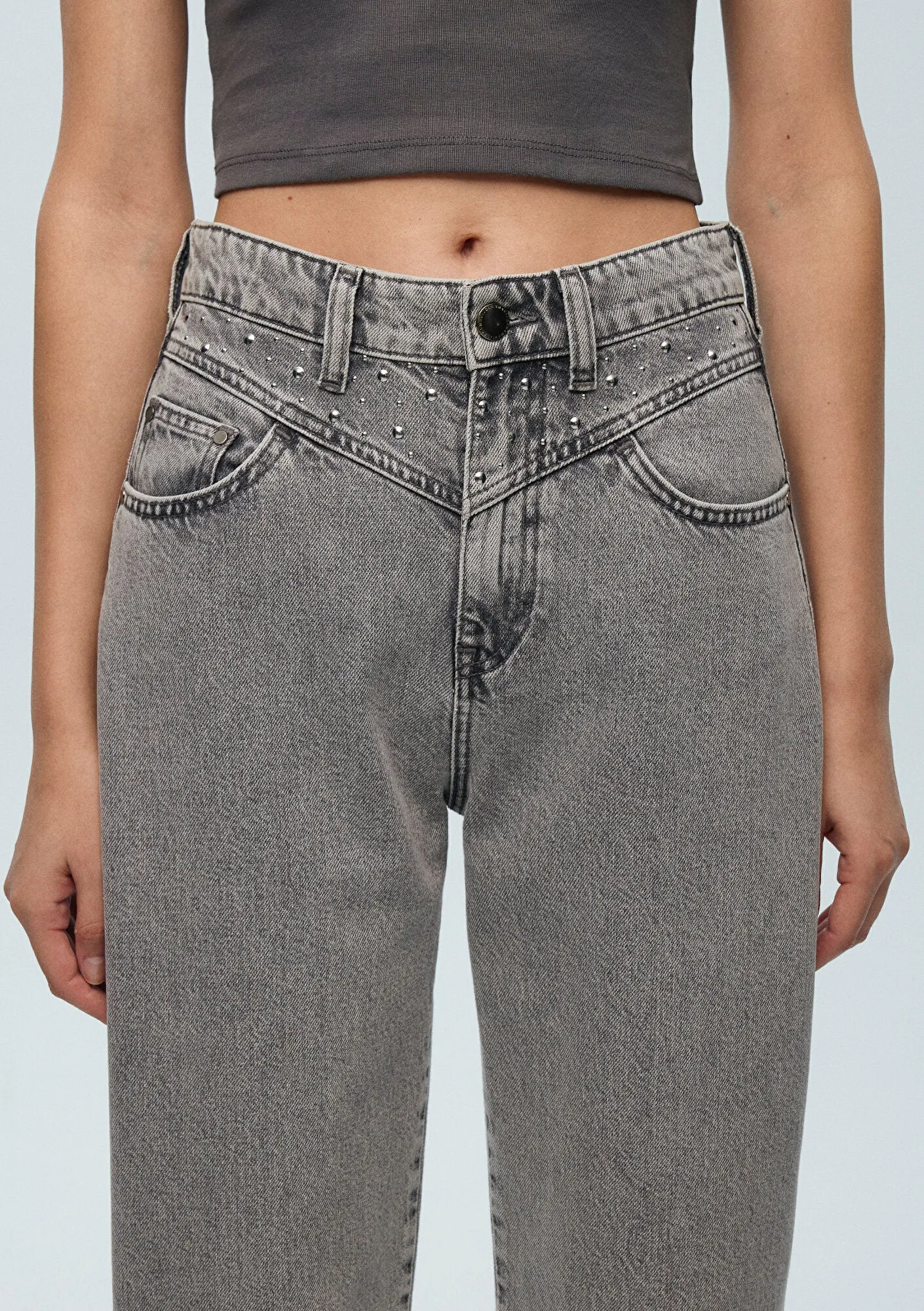 Lola Smoke Shiny Jean Pants