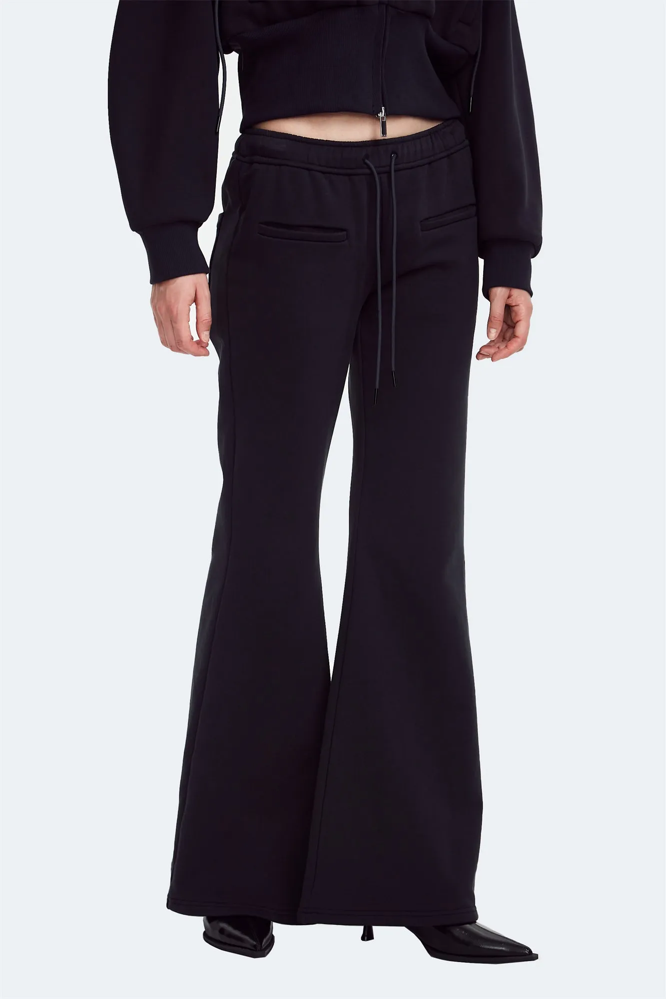 low-rise flared sweatpants