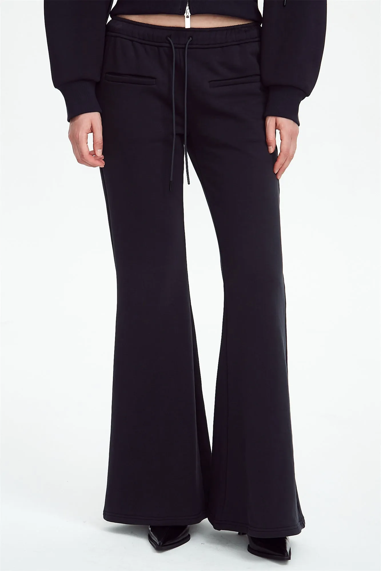 low-rise flared sweatpants