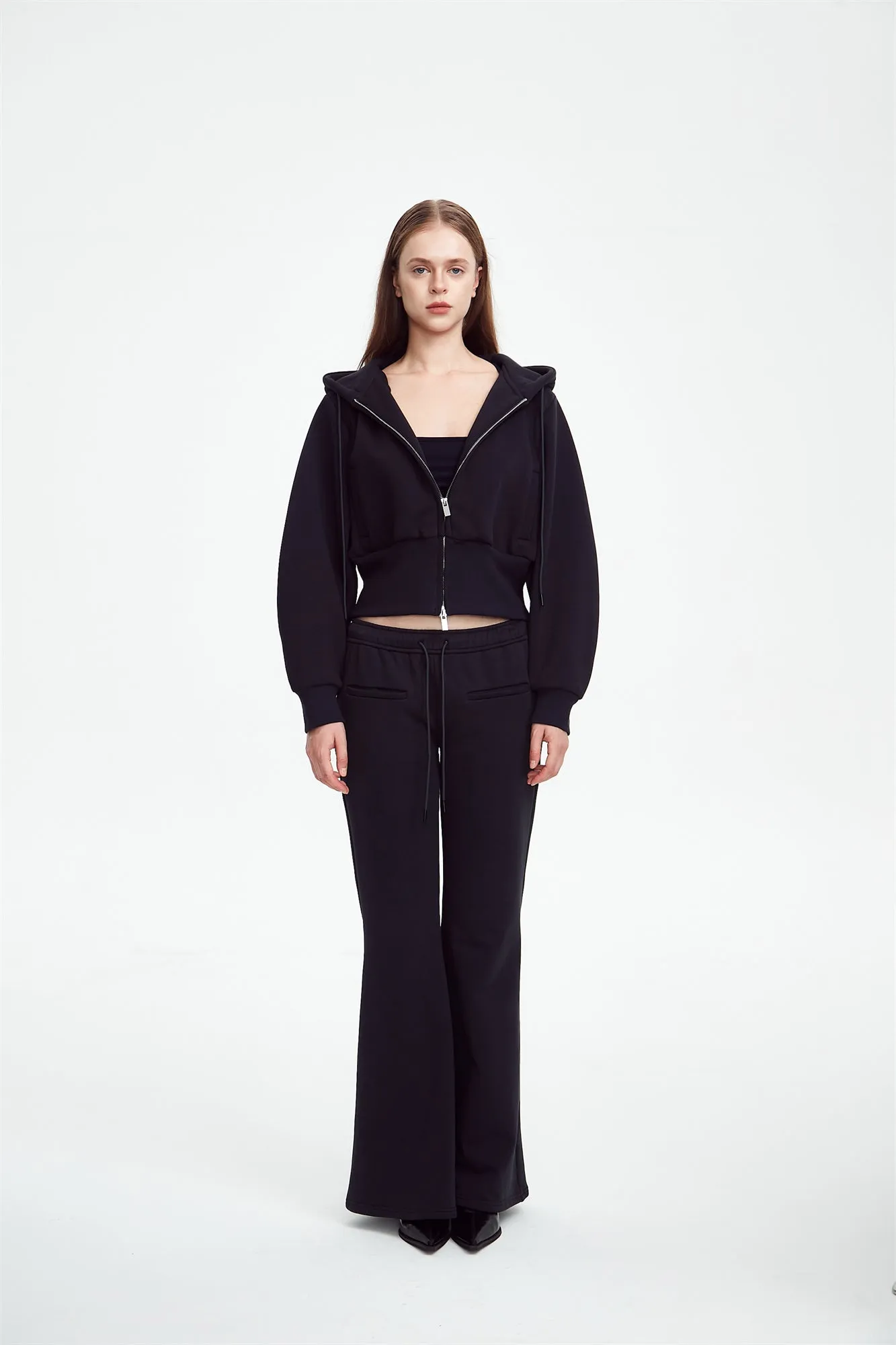 low-rise flared sweatpants