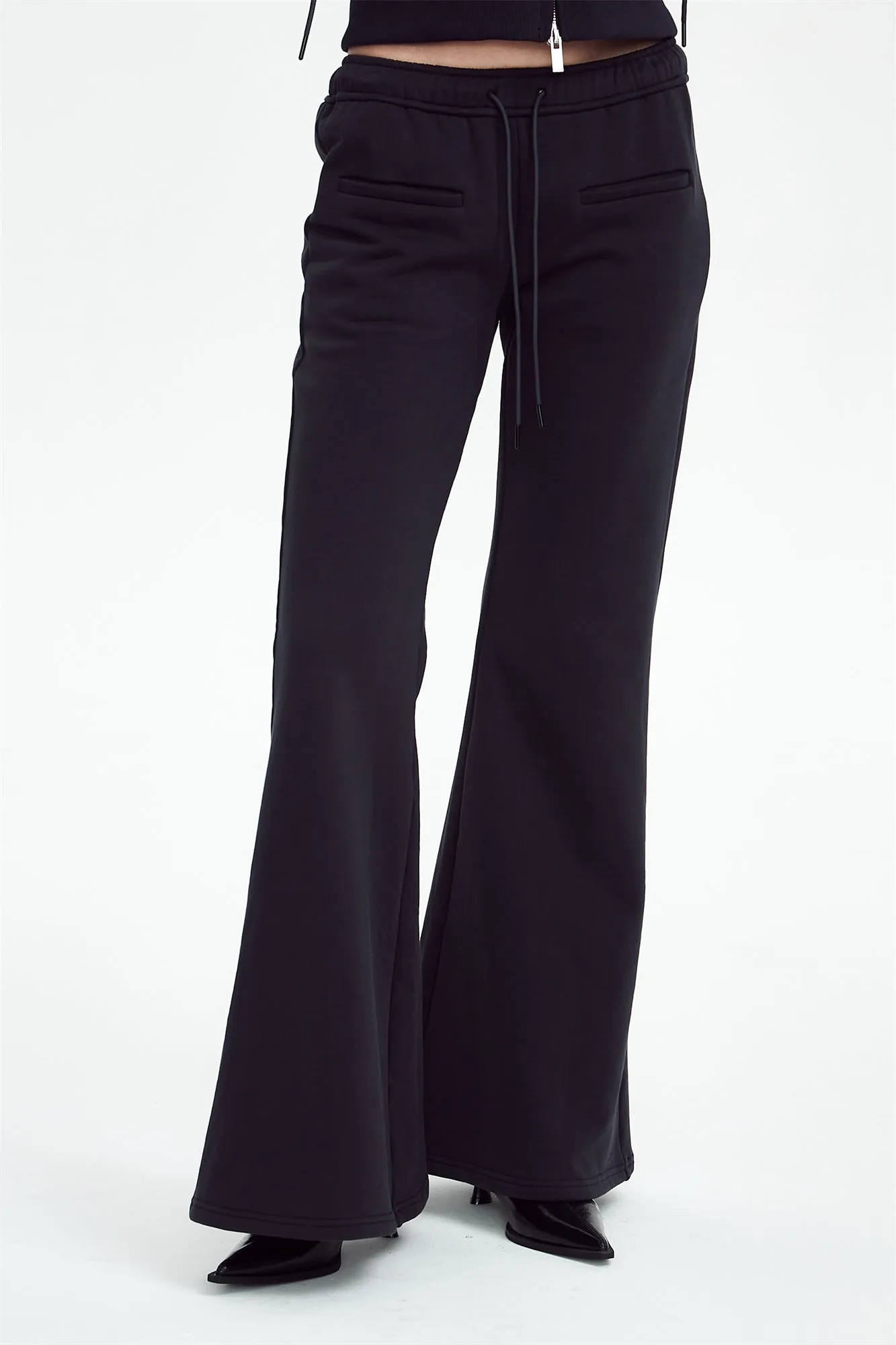 low-rise flared sweatpants