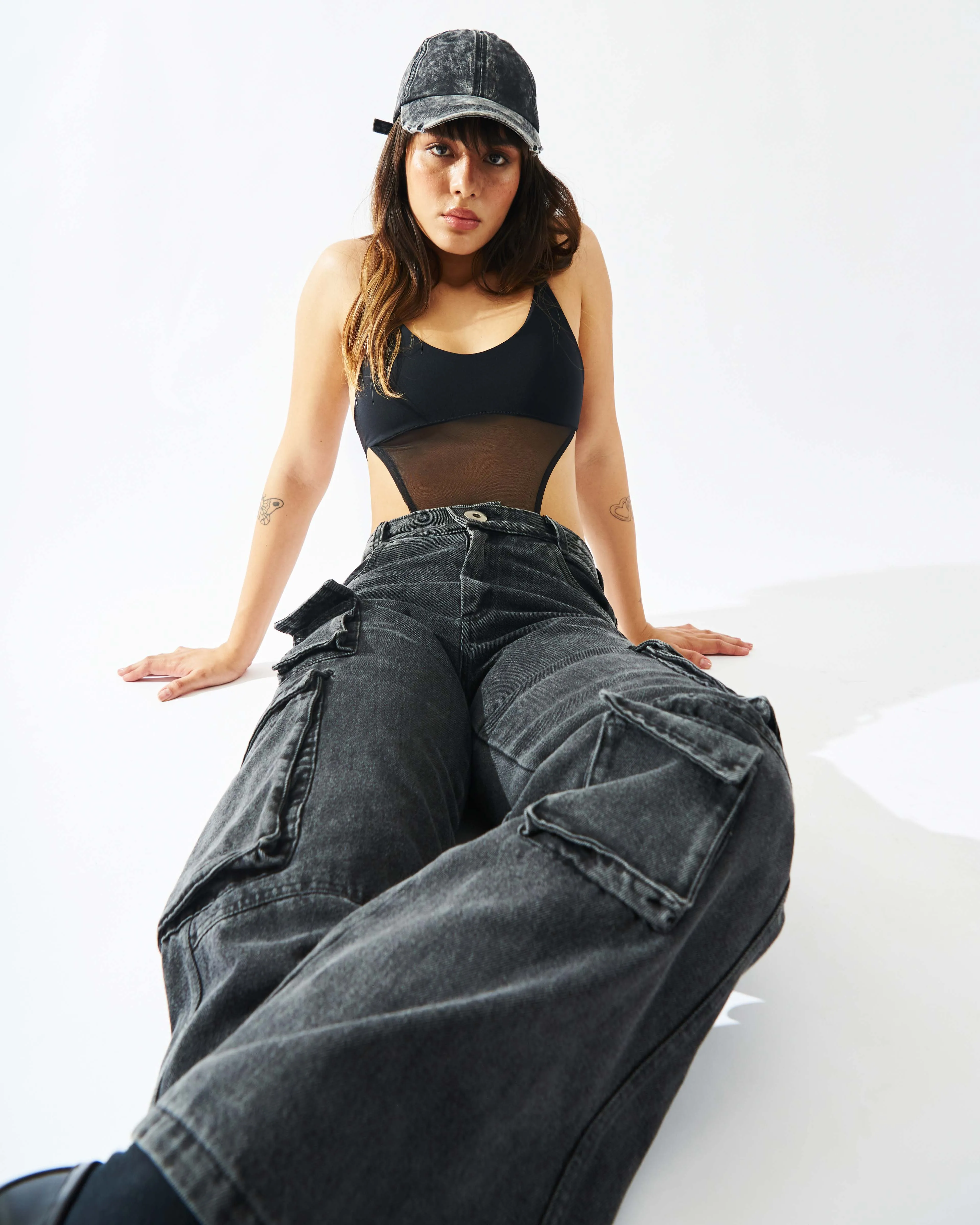 LOW-RISE UTILITY PANTS