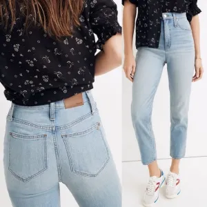 Madewell Classic Straight Jeans Meadowland Wash SZ 24