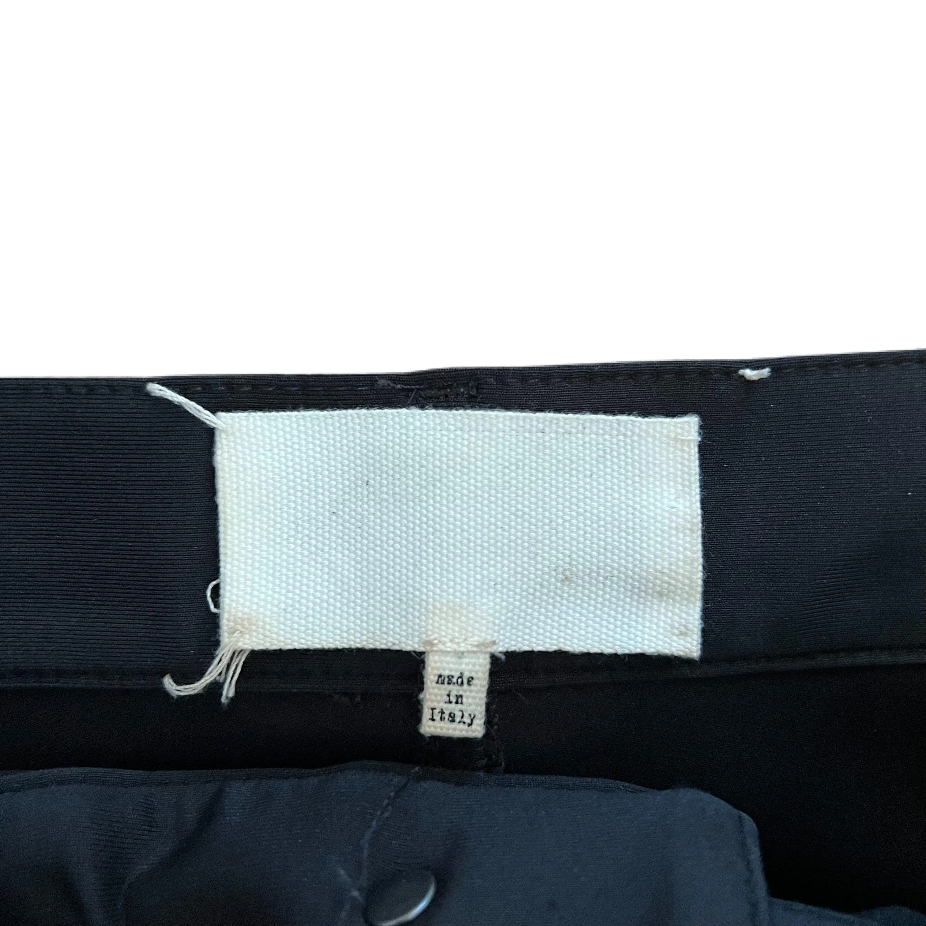 MAISON MARGIELA Black High Waisted Skinny Pants with Ankle Zipper | Size 38