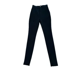 MAISON MARGIELA Black High Waisted Skinny Pants with Ankle Zipper | Size 38
