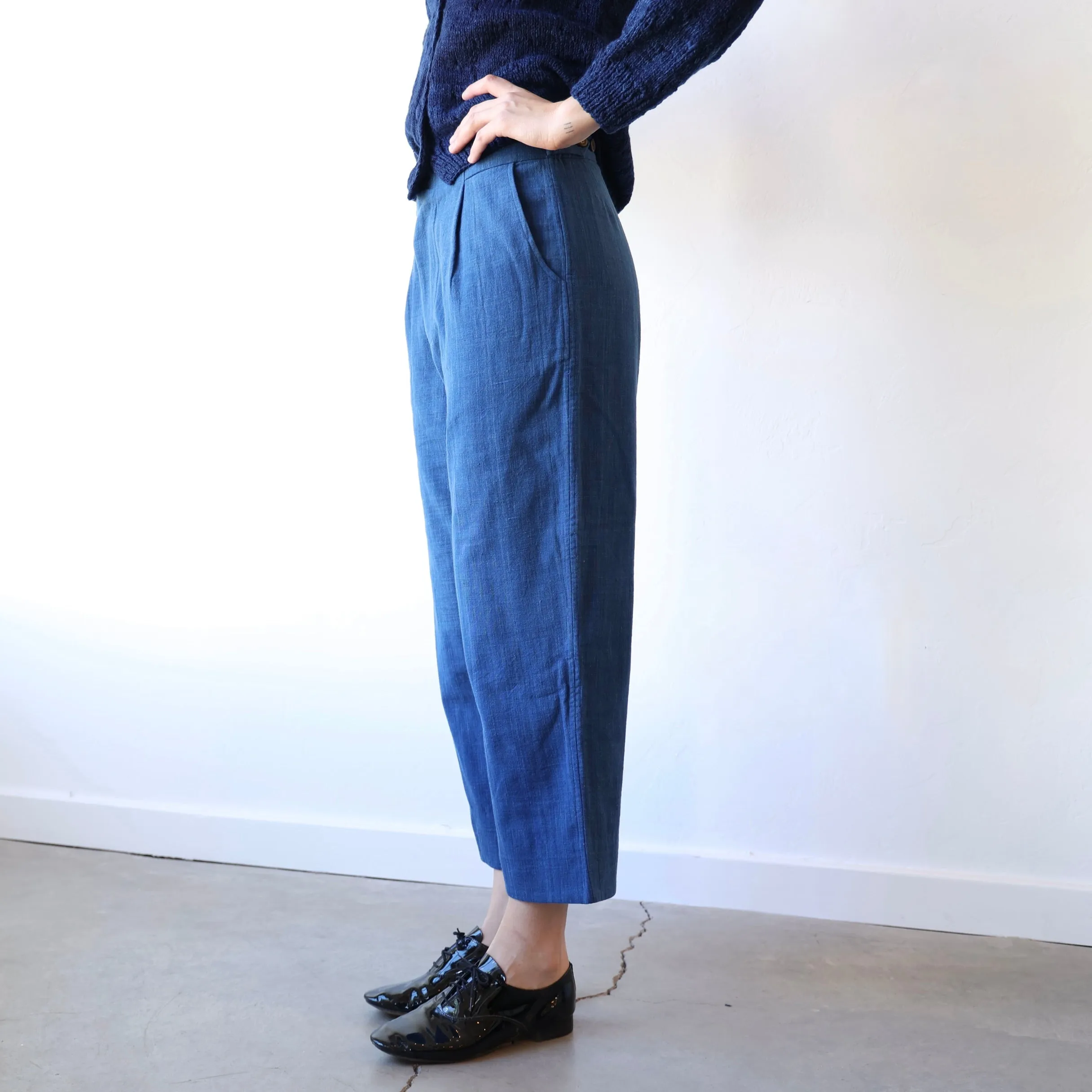 Maku Handwoven Cotton Pants - Indigo