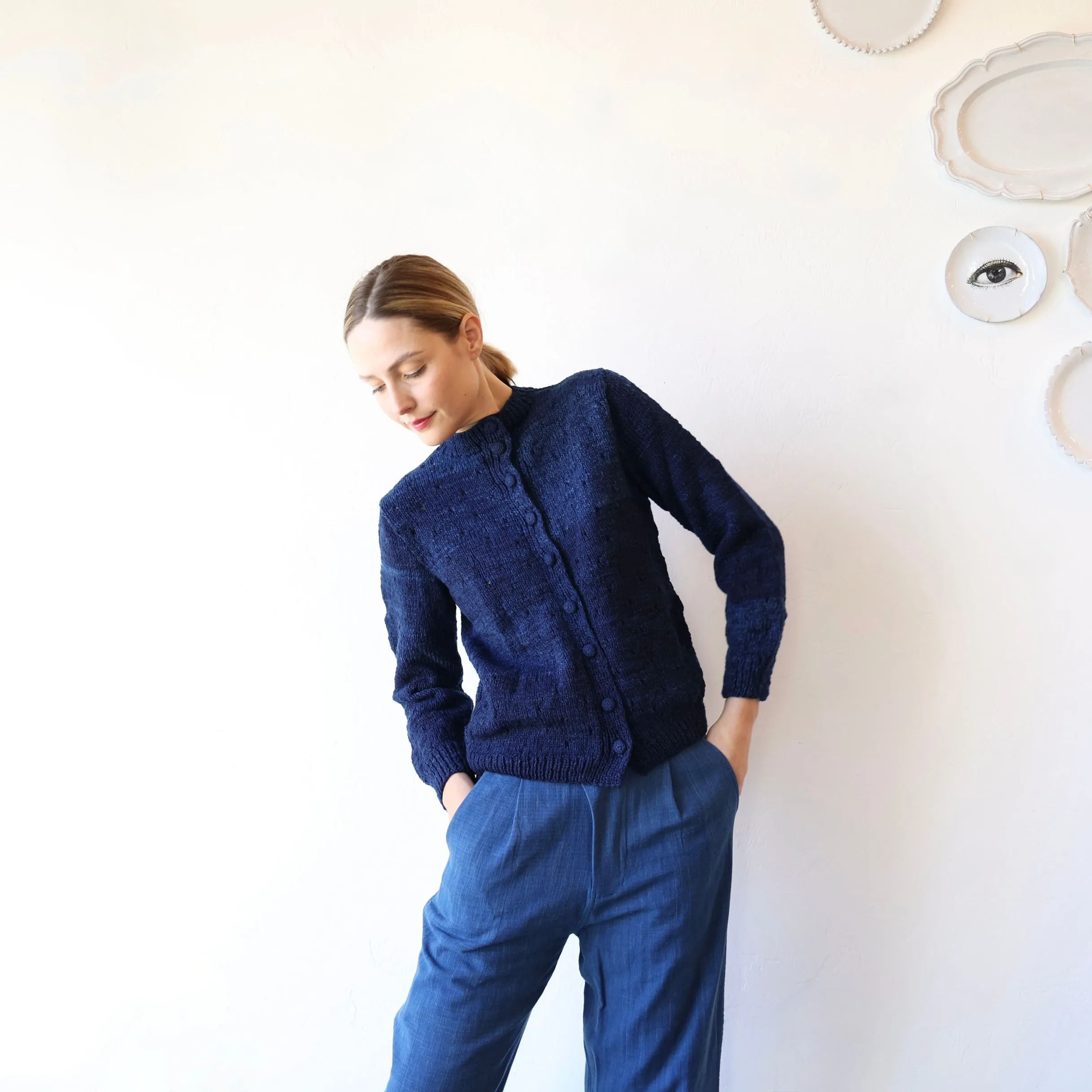 Maku Handwoven Cotton Pants - Indigo