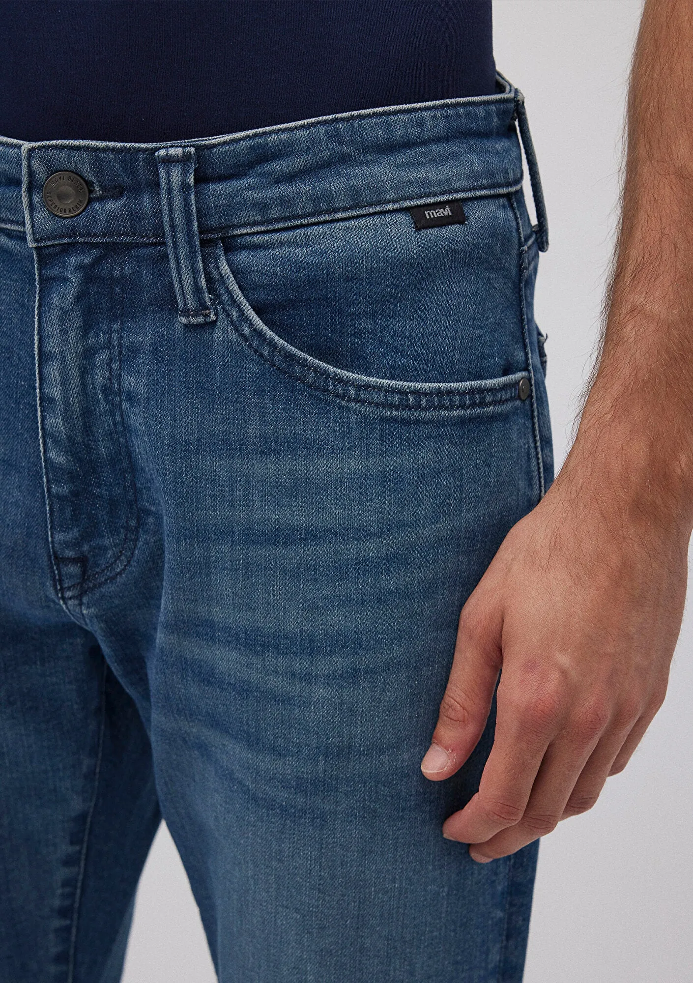 Marcus Mid Shaded Mavi Black Jean Pants