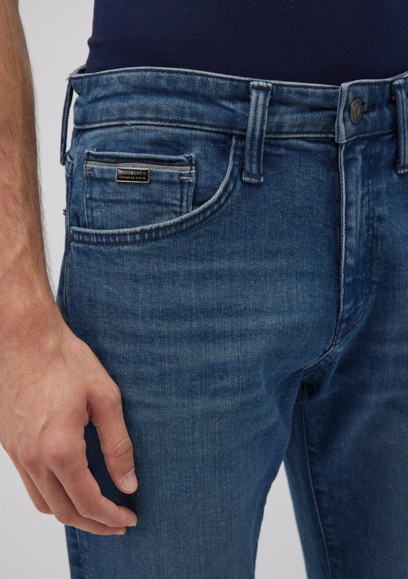 Marcus Mid Shaded Mavi Black Jean Pants