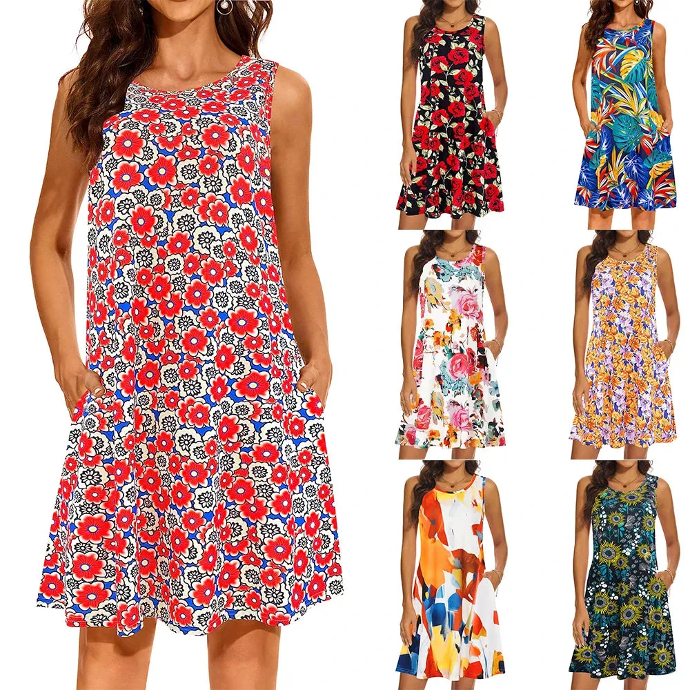 Mcdv Fashion Elegant Floral Dress