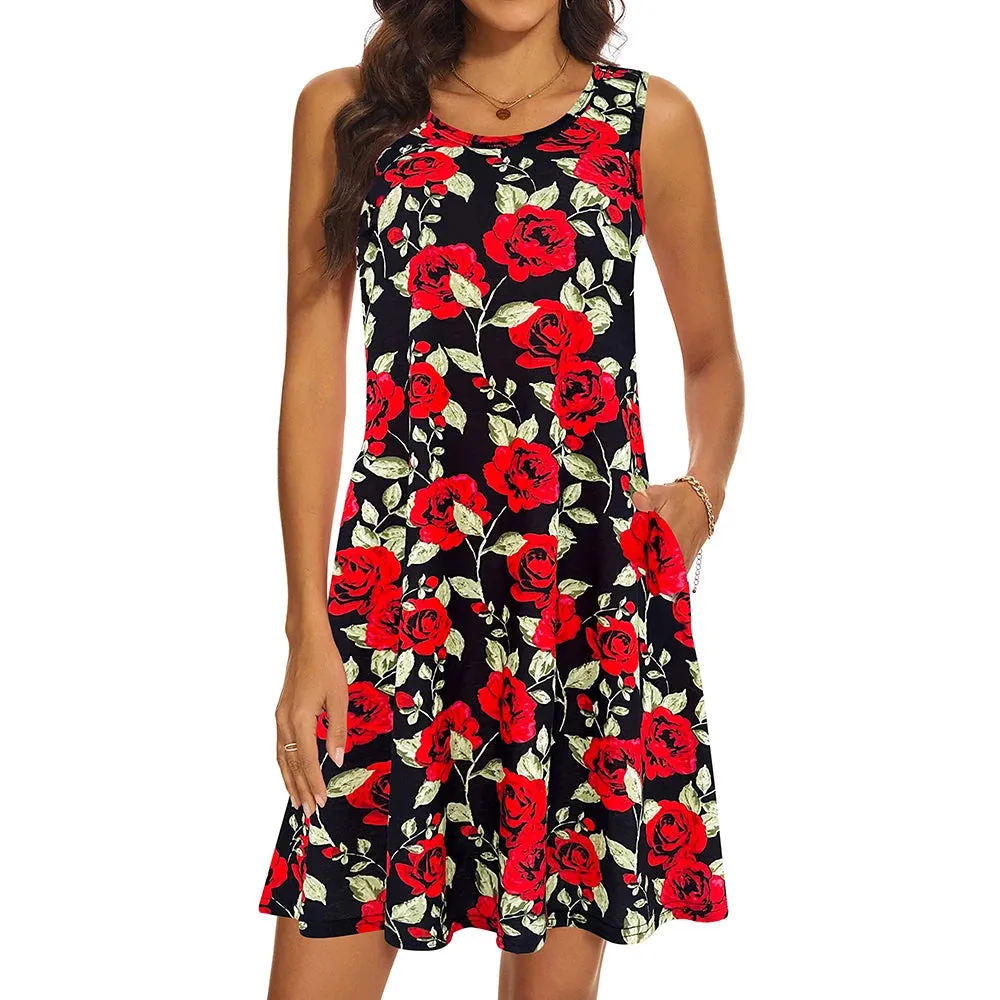 Mcdv Fashion Elegant Floral Dress