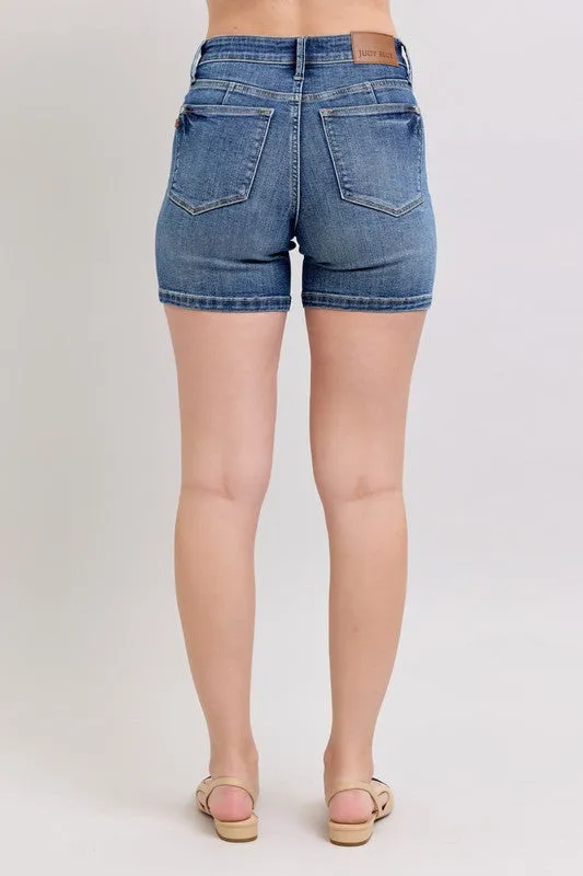 Melanie High Waist Denim Shorts – Judy Blue, Stretch, Medium Wash