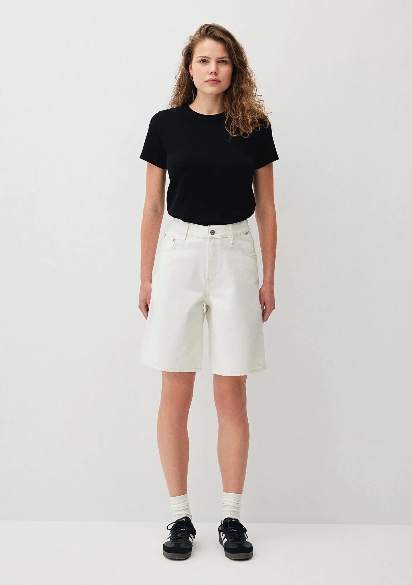 Melina Off White Denim Jean Shorts