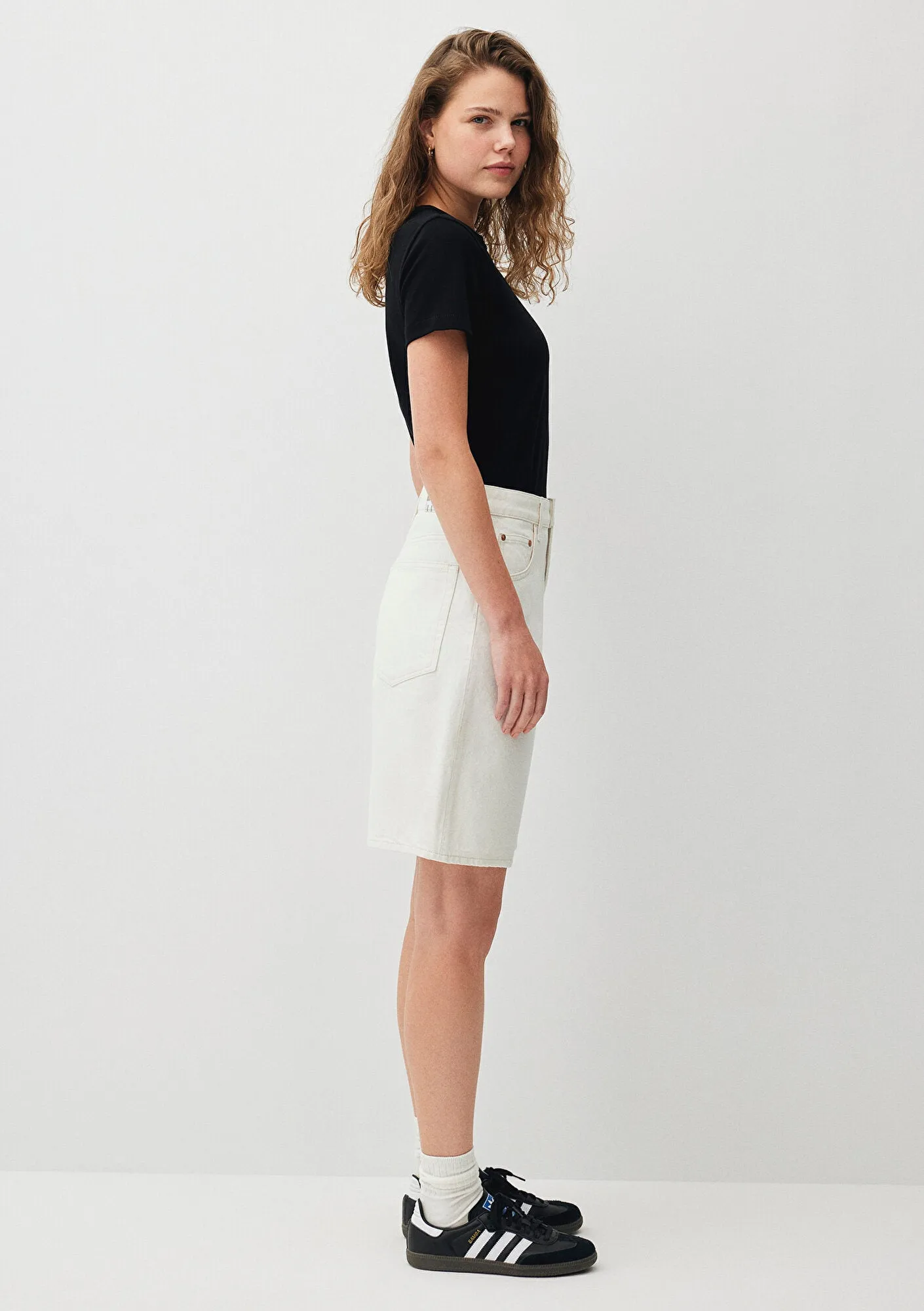 Melina Off White Denim Jean Shorts