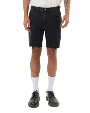 Mens Bones Denim Short - Aged Black
