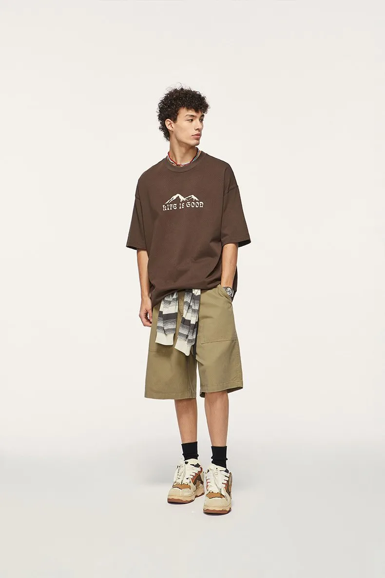 Men's Wear | Japanese Wide Leg Workwear Shorts 2023 Spring And Summer New Personality Loose Solid Color Casual Pants Men's