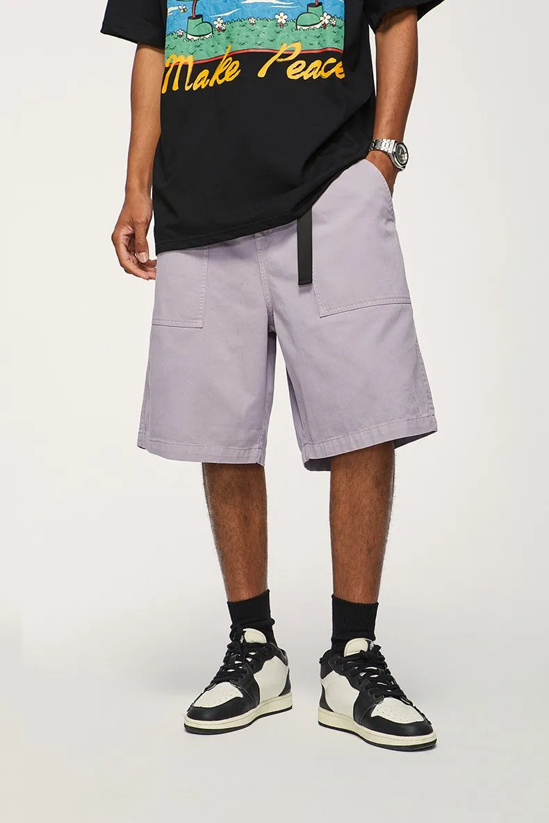 Men's Wear | Japanese Wide Leg Workwear Shorts 2023 Spring And Summer New Personality Loose Solid Color Casual Pants Men's