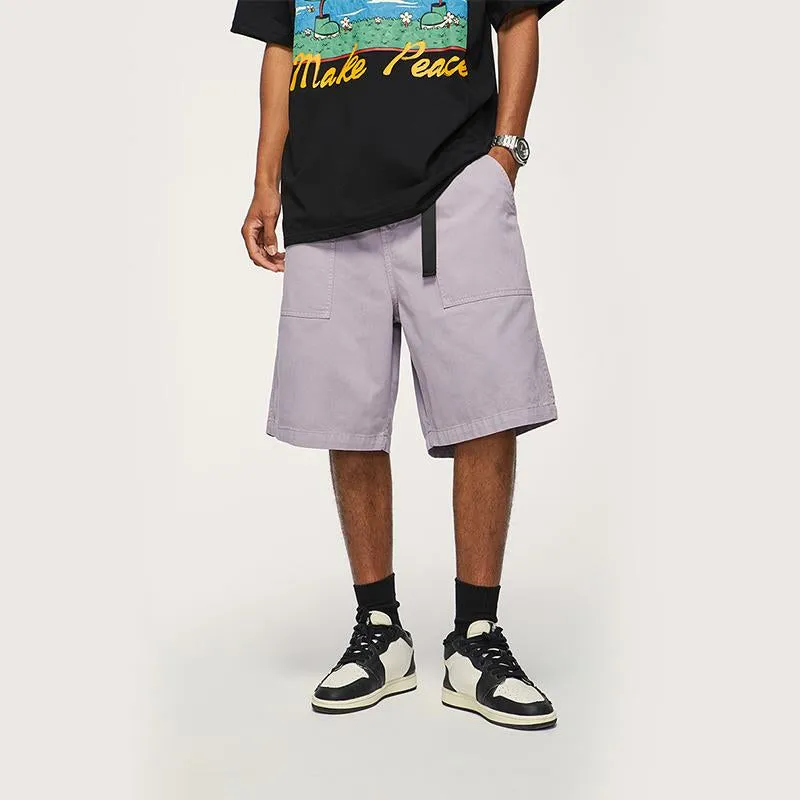 Men's Wear | Japanese Wide Leg Workwear Shorts 2023 Spring And Summer New Personality Loose Solid Color Casual Pants Men's