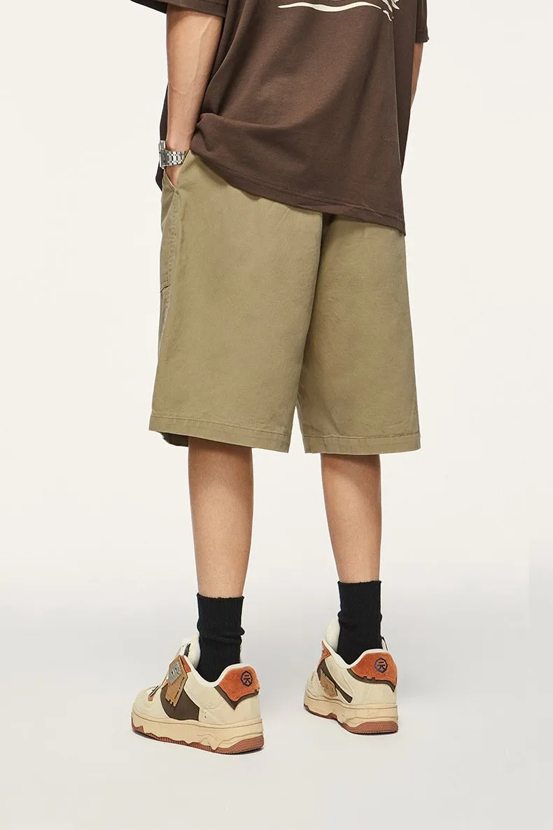 Men's Wear | Japanese Wide Leg Workwear Shorts 2023 Spring And Summer New Personality Loose Solid Color Casual Pants Men's