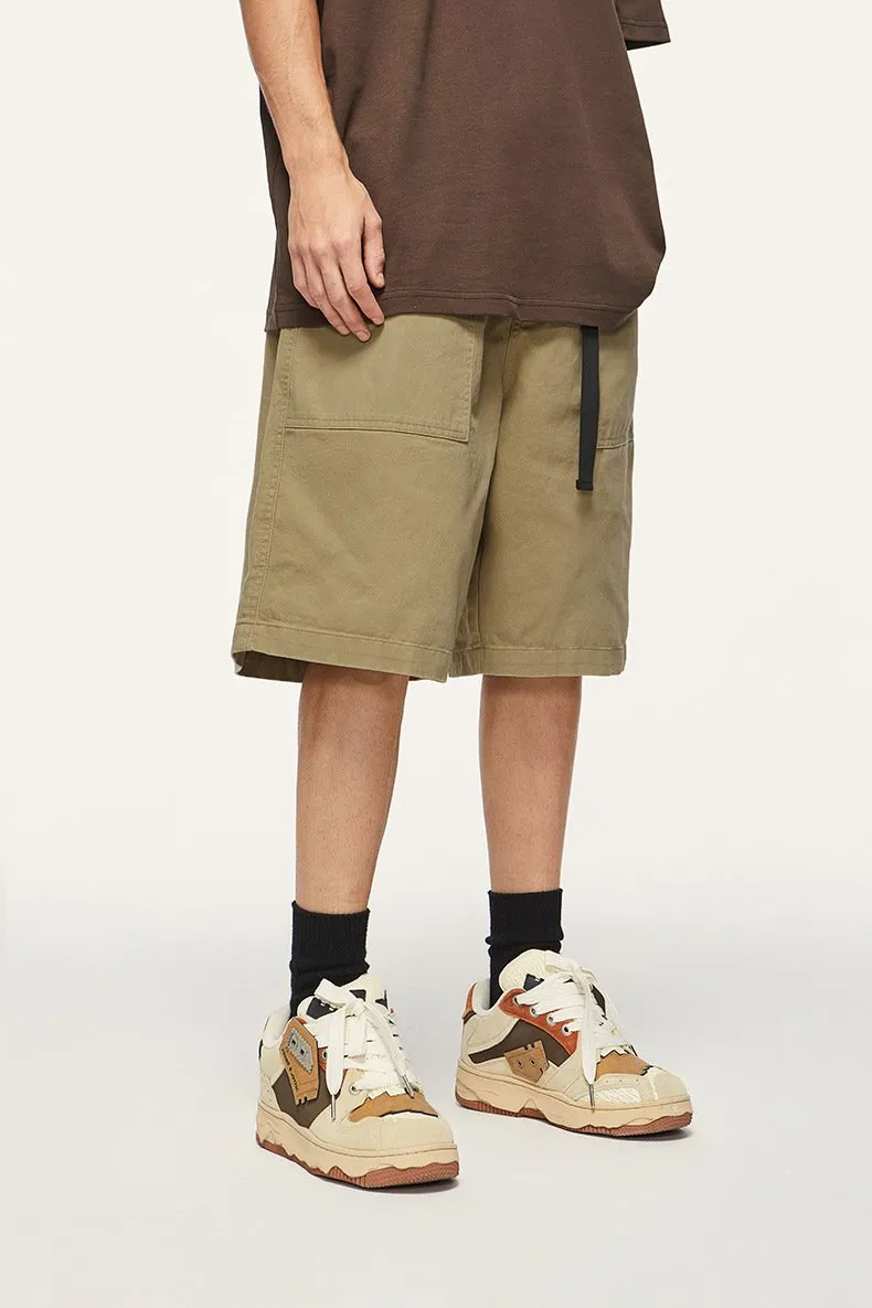 Men's Wear | Japanese Wide Leg Workwear Shorts 2023 Spring And Summer New Personality Loose Solid Color Casual Pants Men's