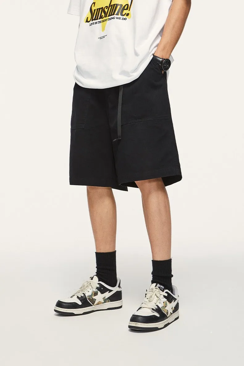 Men's Wear | Japanese Wide Leg Workwear Shorts 2023 Spring And Summer New Personality Loose Solid Color Casual Pants Men's