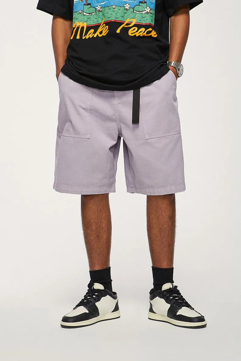 Men's Wear | Japanese Wide Leg Workwear Shorts 2023 Spring And Summer New Personality Loose Solid Color Casual Pants Men's