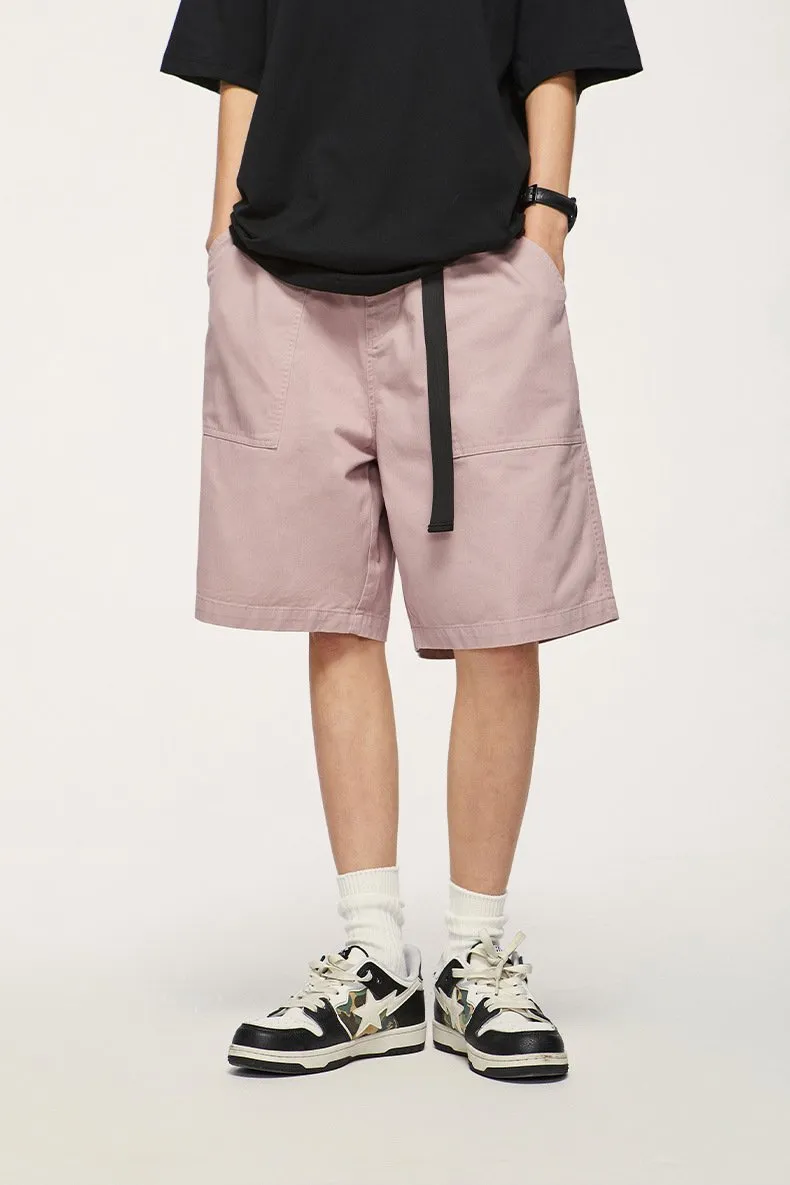 Men's Wear | Japanese Wide Leg Workwear Shorts 2023 Spring And Summer New Personality Loose Solid Color Casual Pants Men's