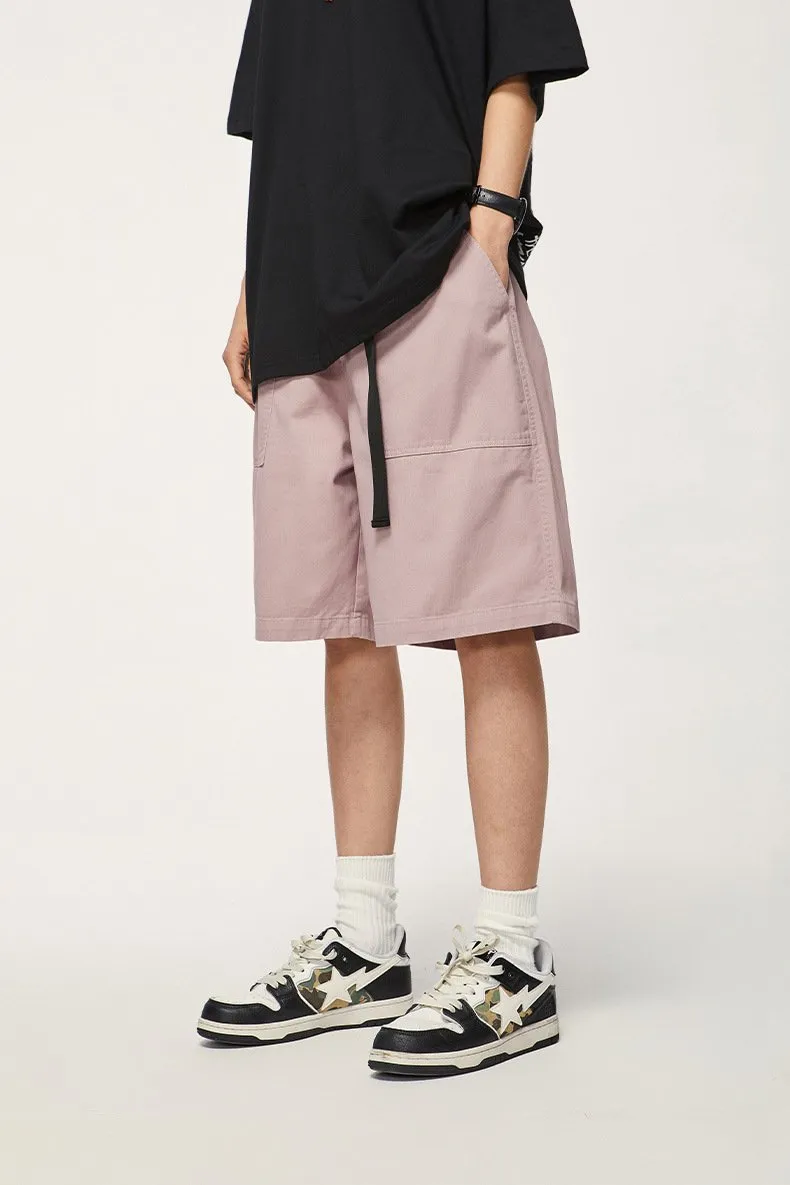 Men's Wear | Japanese Wide Leg Workwear Shorts 2023 Spring And Summer New Personality Loose Solid Color Casual Pants Men's