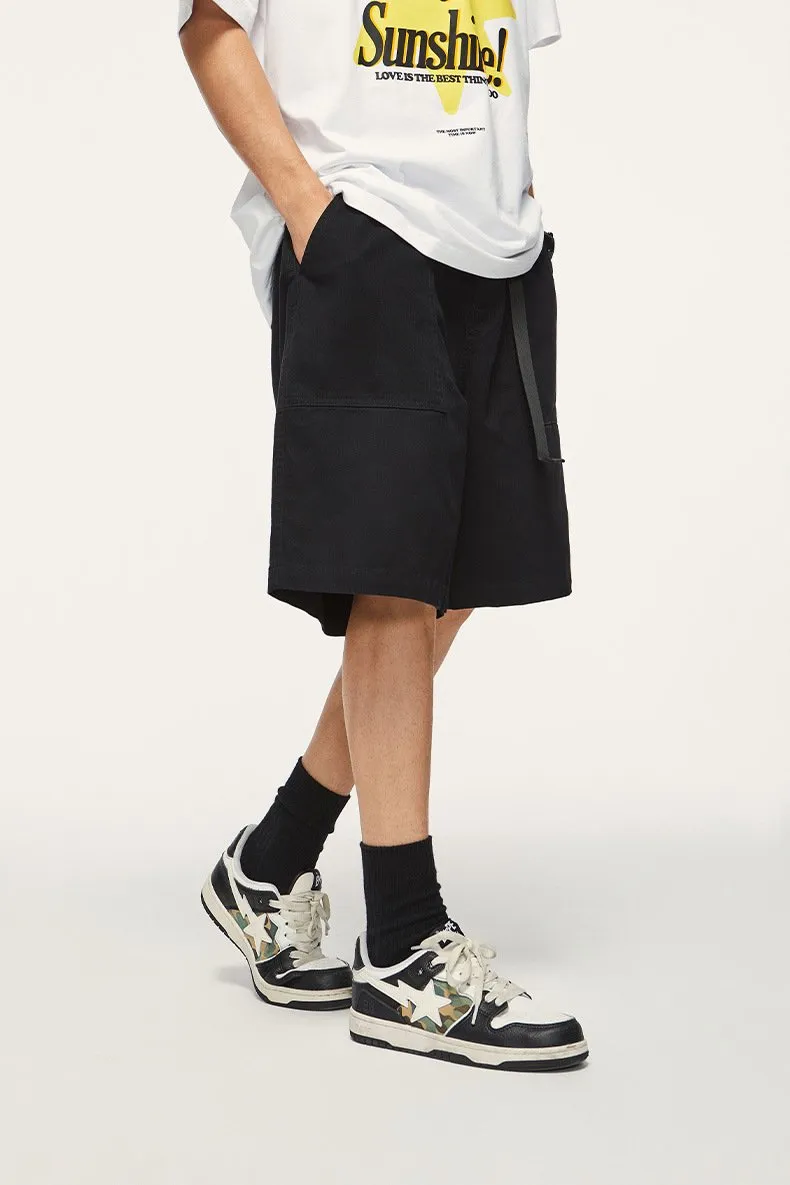 Men's Wear | Japanese Wide Leg Workwear Shorts 2023 Spring And Summer New Personality Loose Solid Color Casual Pants Men's