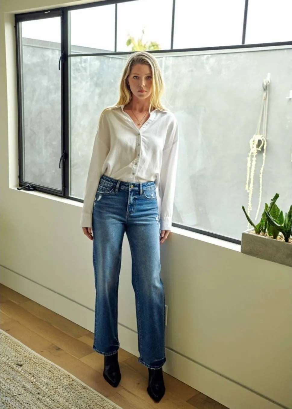 Mica Denim High Rise Straight Leg