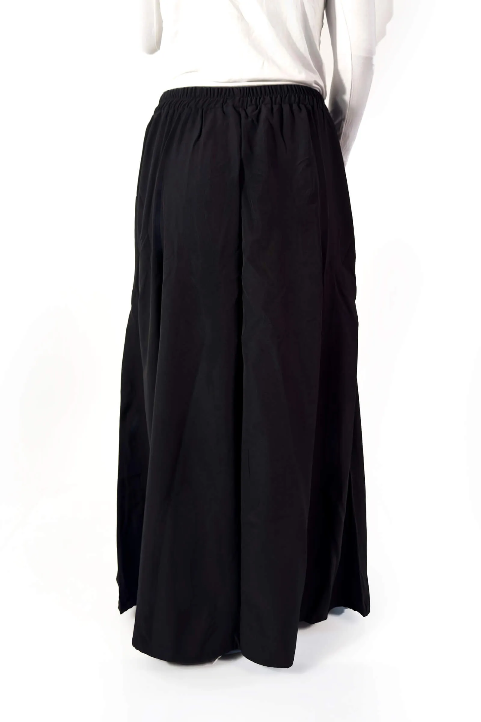 Midnight Noir Ruffle Maxi Skirt