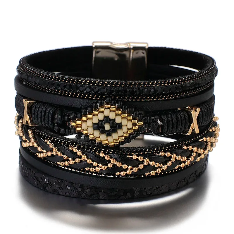 Miyuki  Leather Bracelets