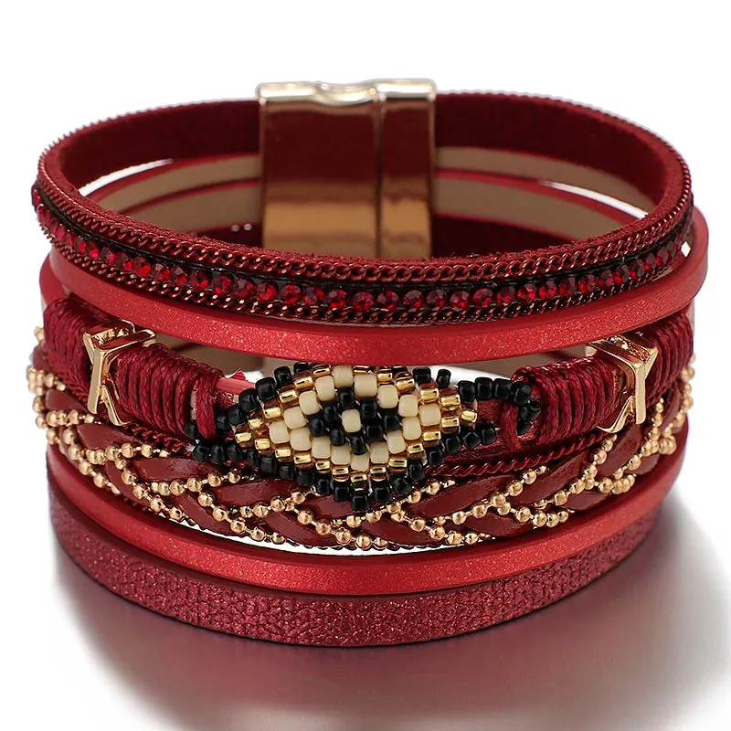 Miyuki  Leather Bracelets