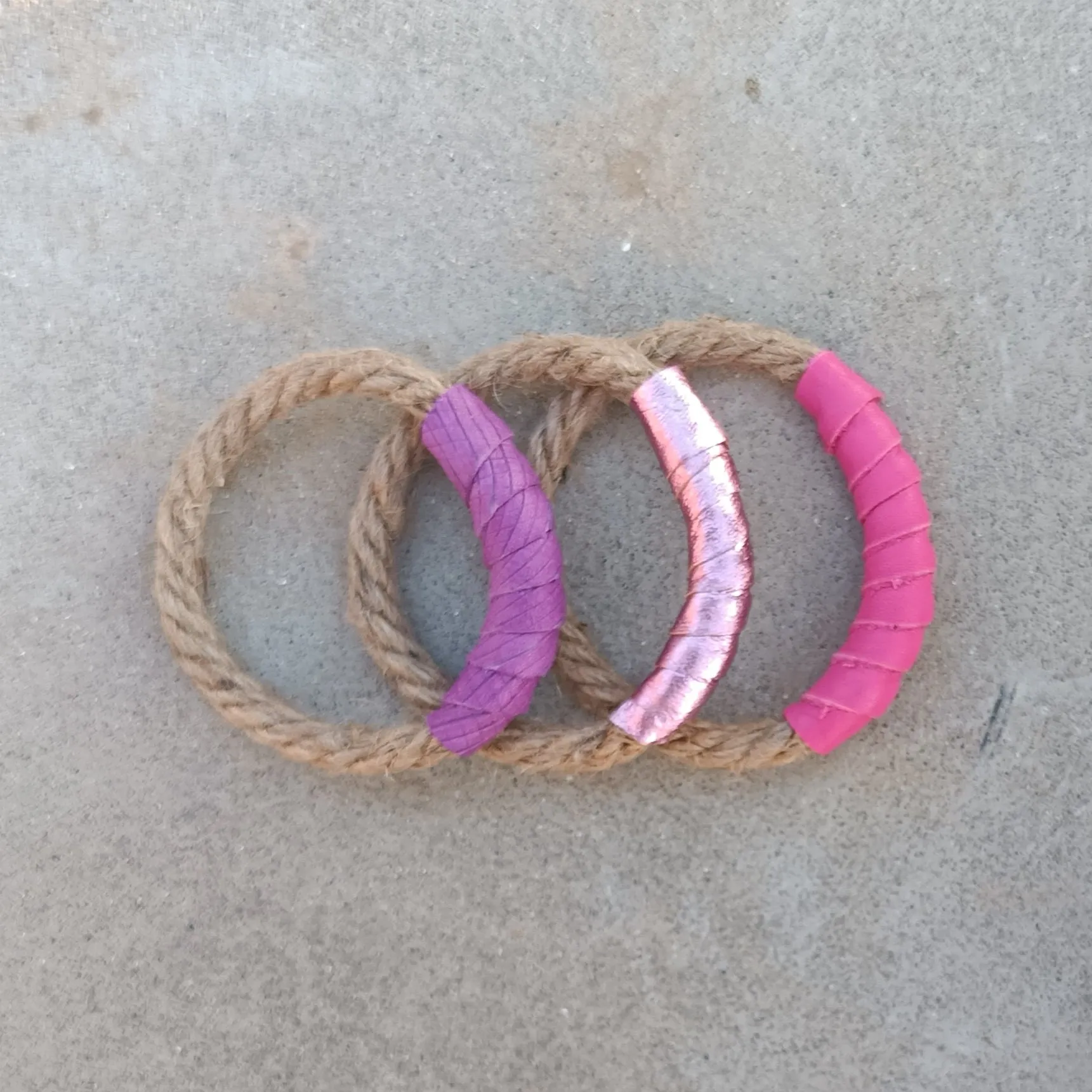Mojo Rope and Leather Bangles - Set of 3