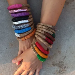 Mojo Rope and Leather Bangles - Set of 3
