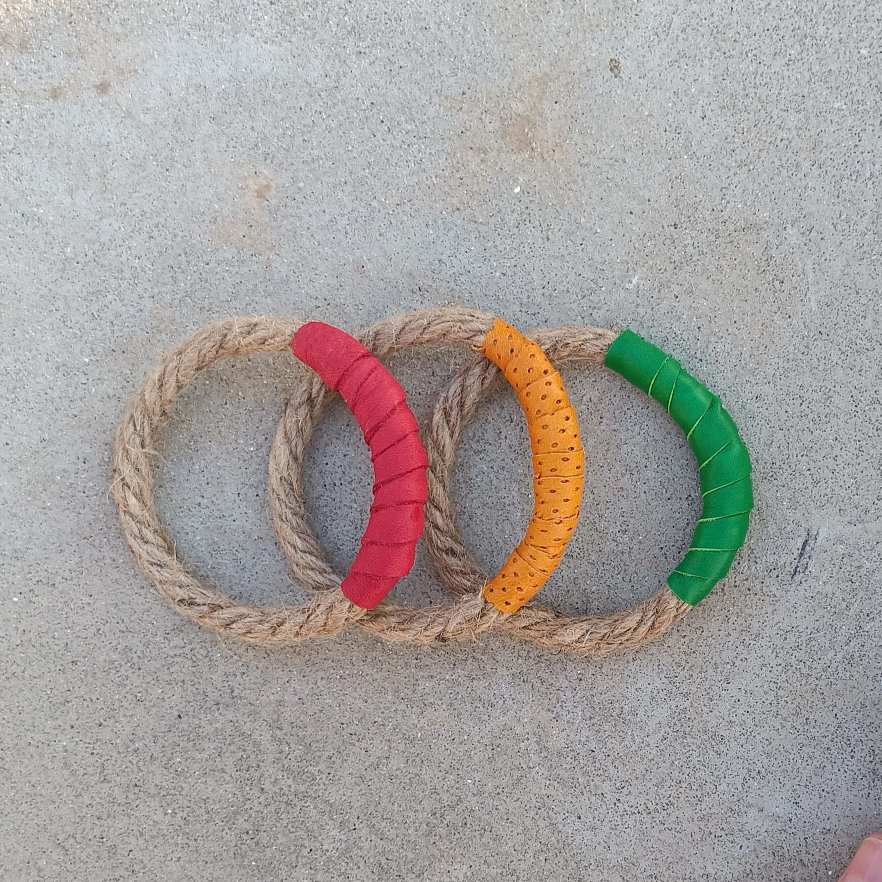 Mojo Rope and Leather Bangles - Set of 3