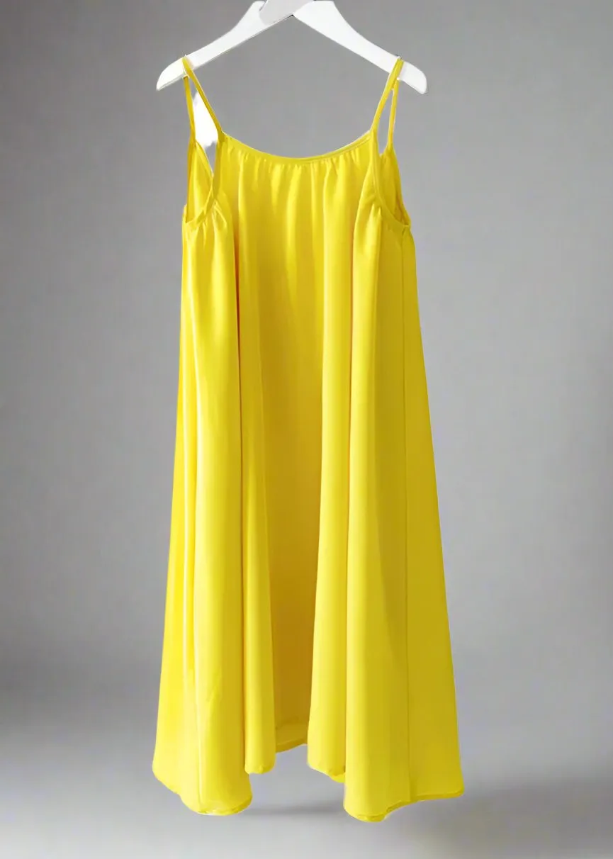 Mommy and Me Matching Yellow Sleeveless Maxi Dress  Vibrant Summer Beach Dress for Mother & Daughter