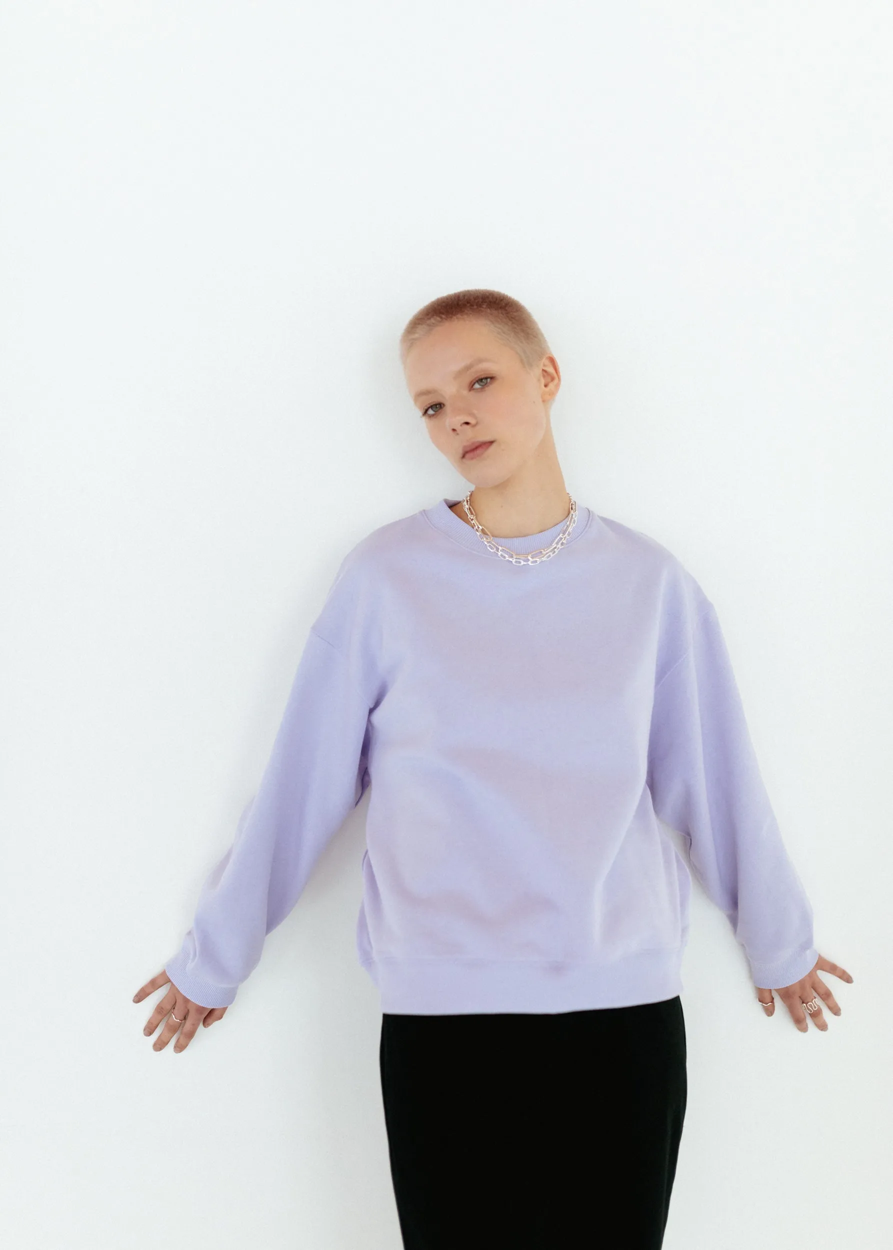 Naila Oversized Sweatshirt Lilac