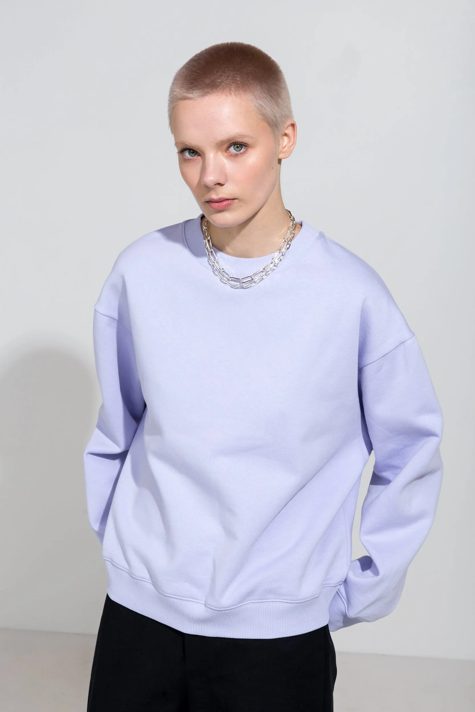 Naila Oversized Sweatshirt Lilac