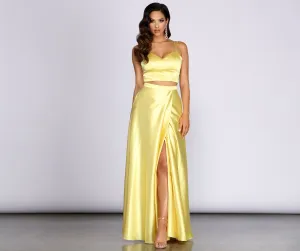 Naomi Satin Stylish Two Piece Dress