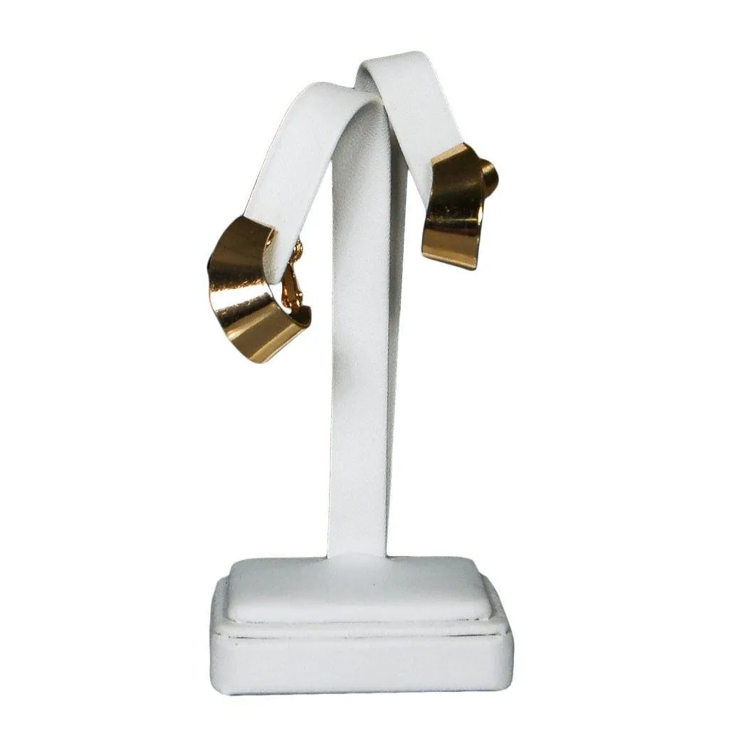 Napier Gold Ribbon Hoop Earrings