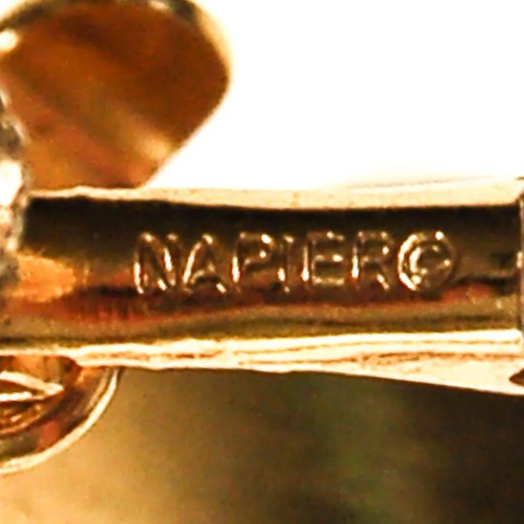 Napier Gold Ribbon Hoop Earrings