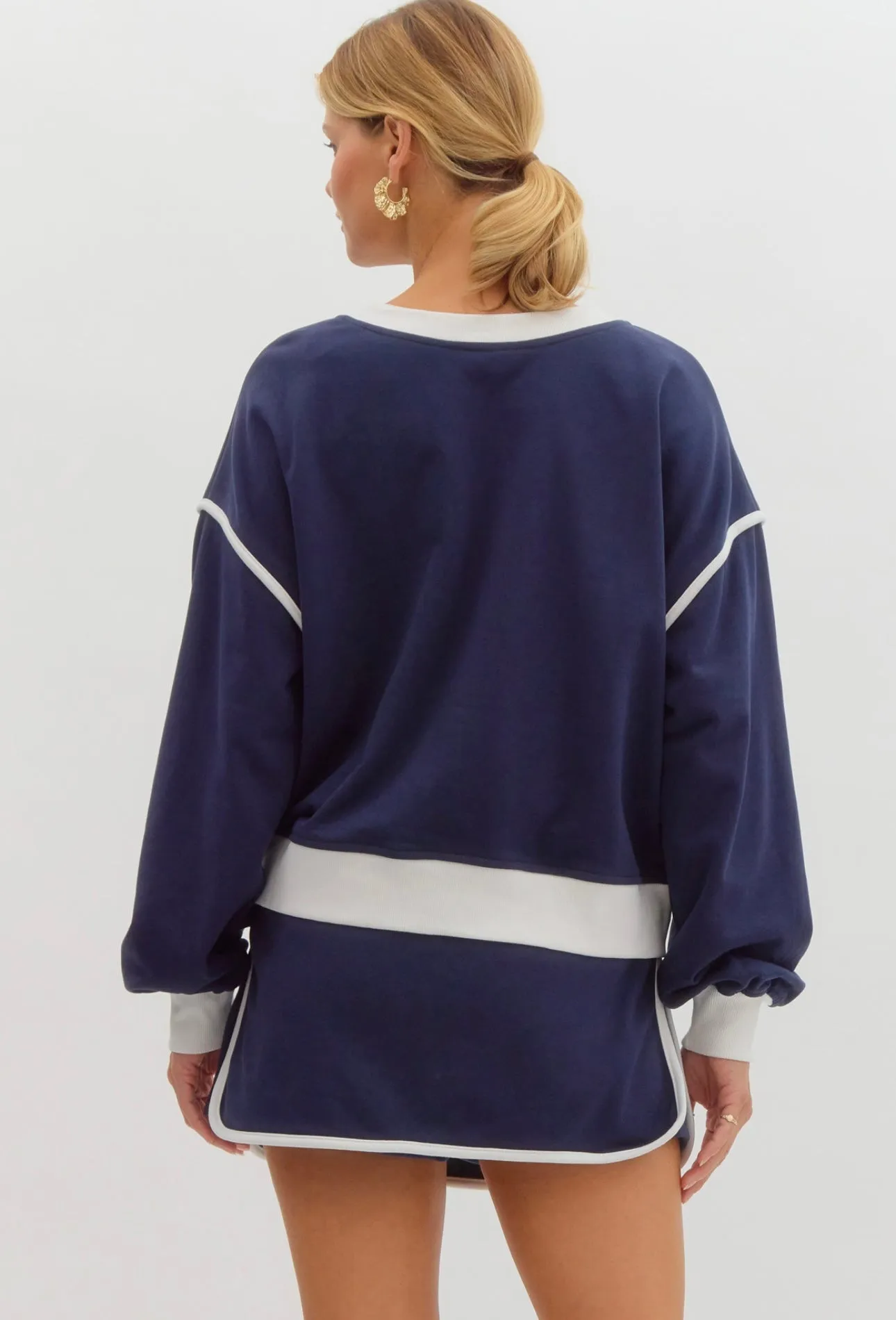 Navy & White Skort Set