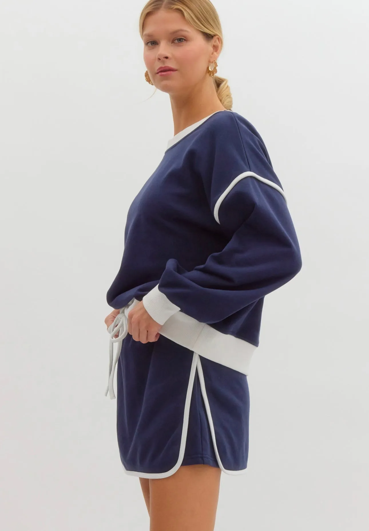 Navy & White Skort Set