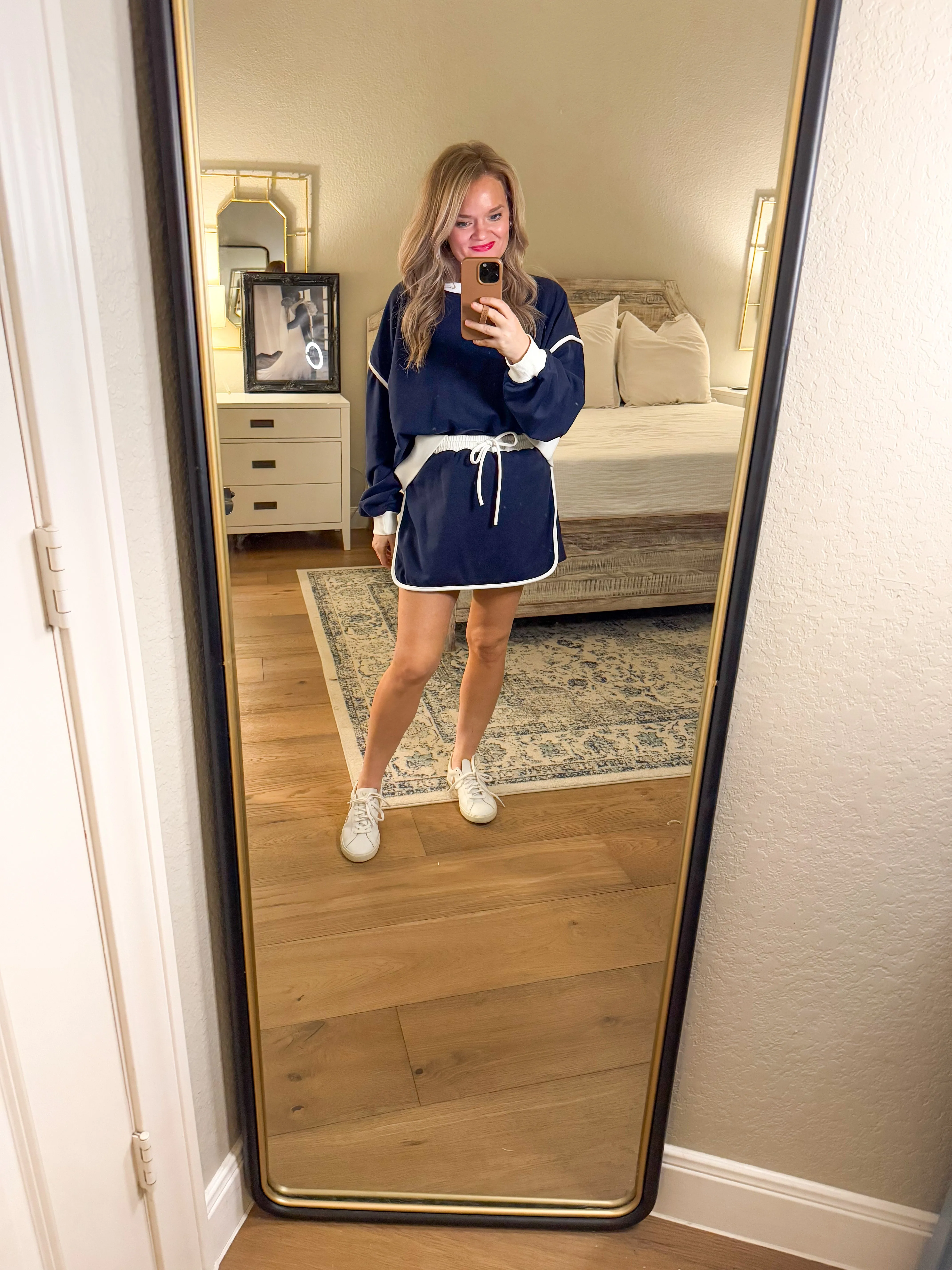 Navy & White Skort Set