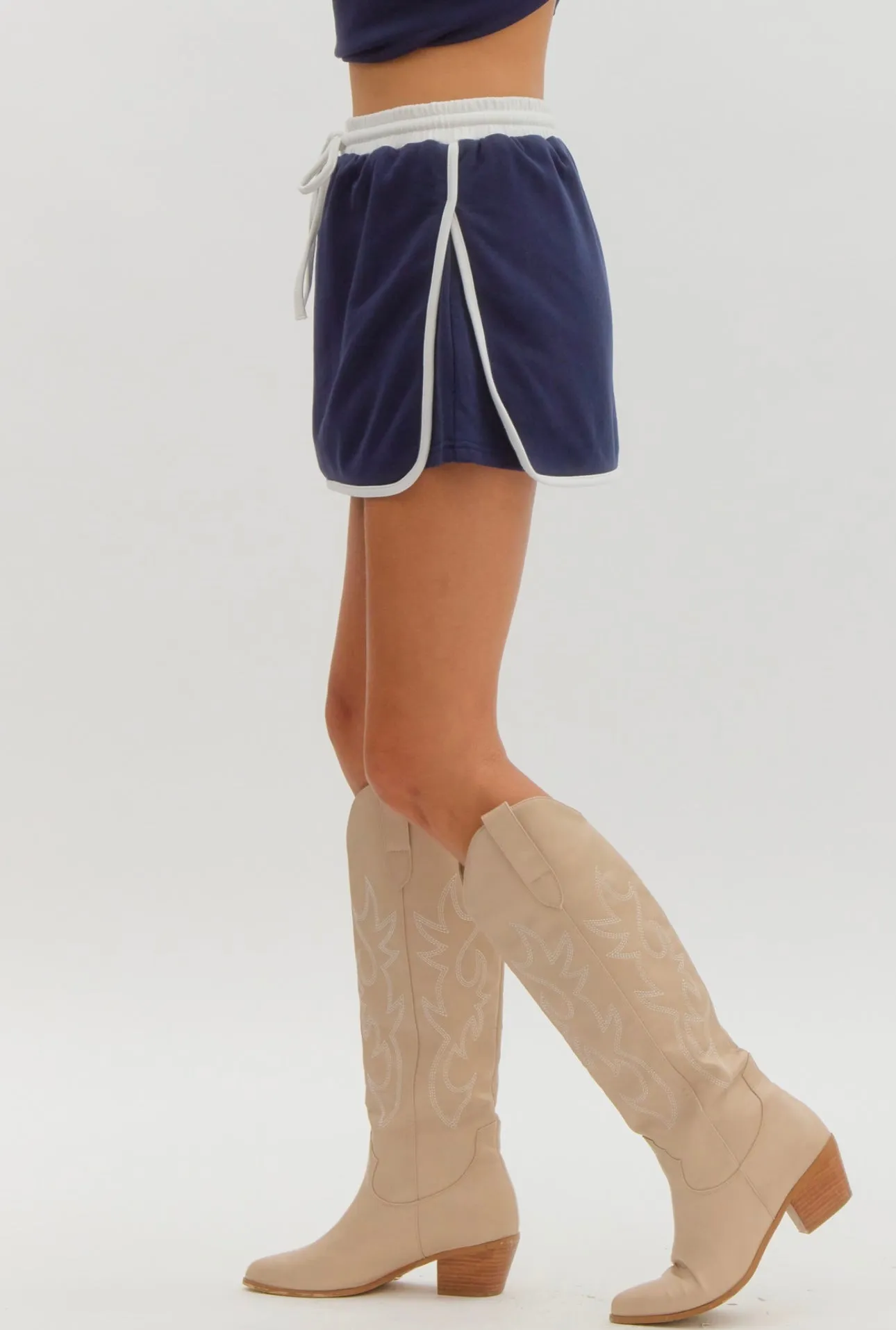 Navy & White Skort Set