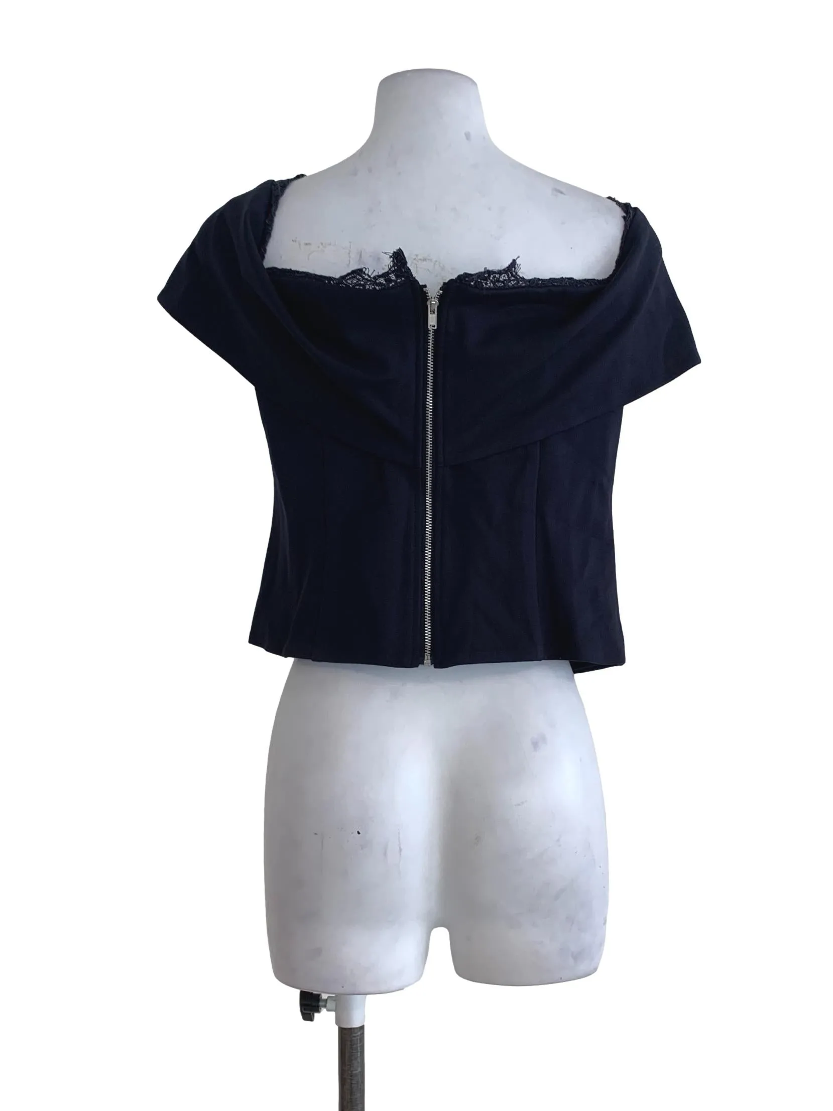 Navy Blue Plain Blouse