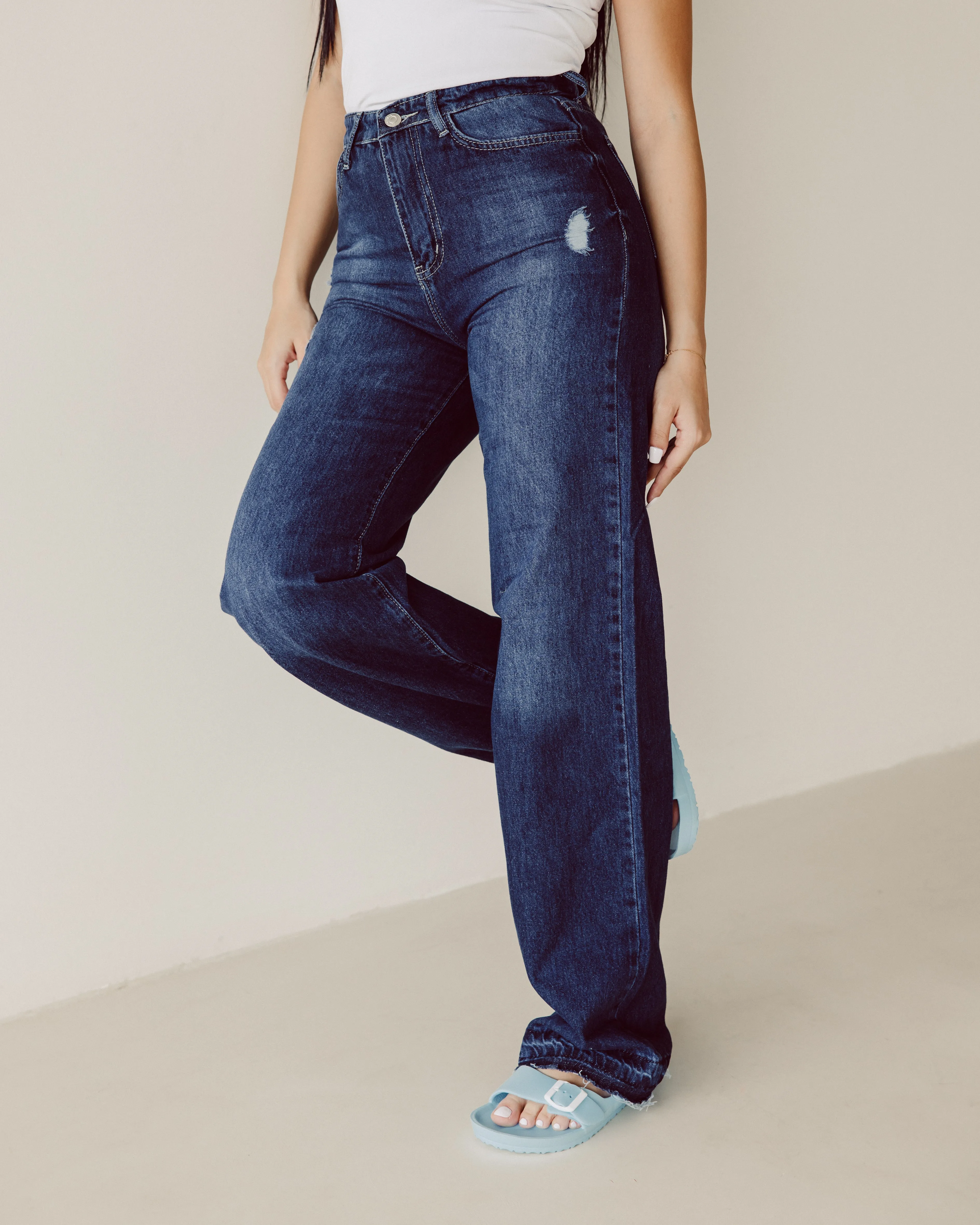 Navy Blue Straight leg jeans