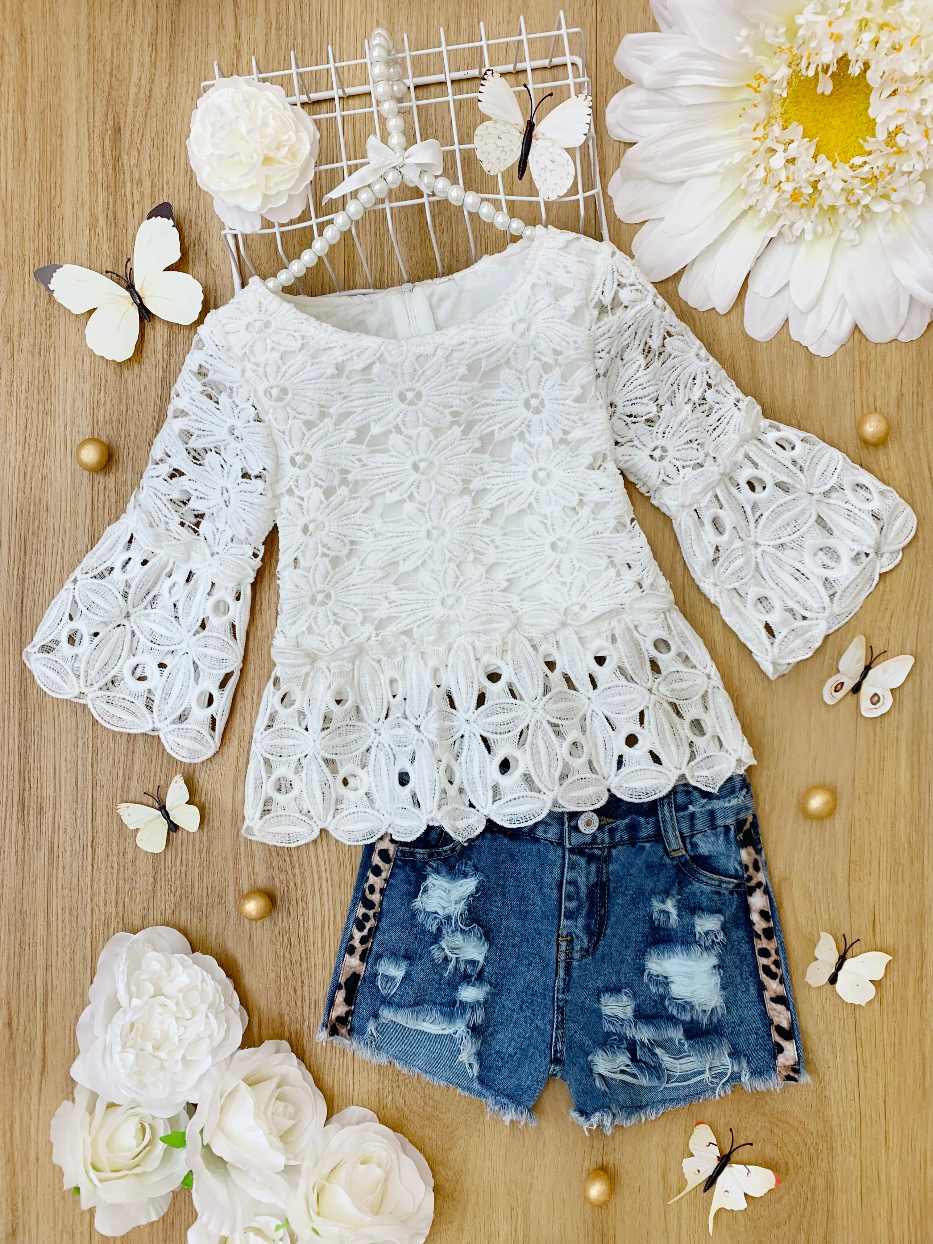 Never Ending Summer Denim Shorts Set