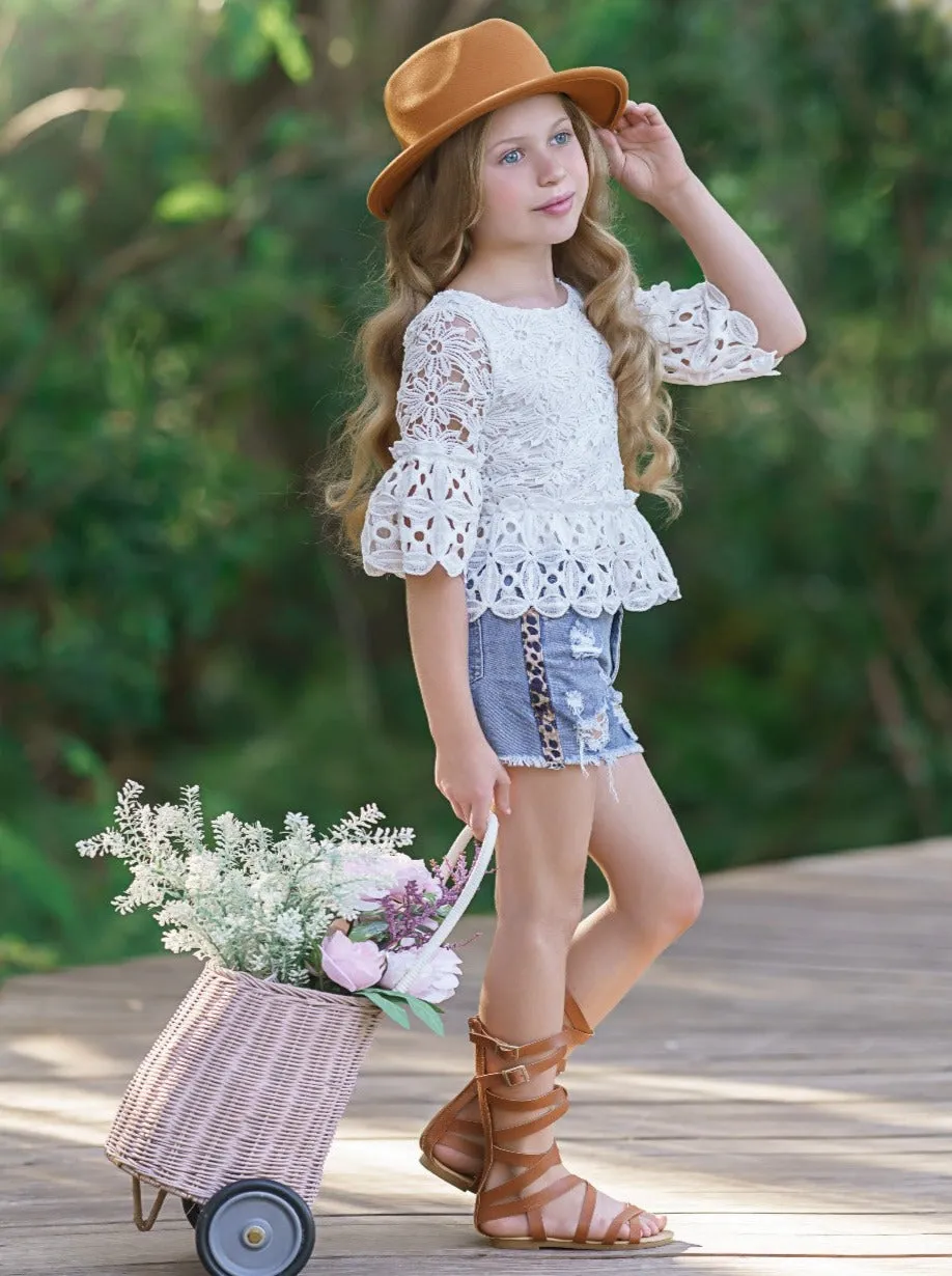Never Ending Summer Denim Shorts Set